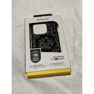 BodyGuardz Ace Pro MagSafe Case for iPhone 15 Pro Leopard Print 18ft Drop New